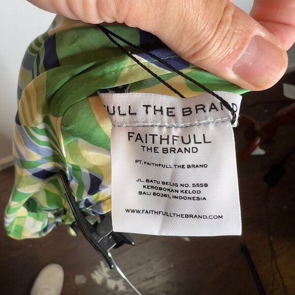 Faithfull the Brand Womens Marvin Wrap MIDI Skirt Swim Cover-up Green M/L - Picture 8 of 8